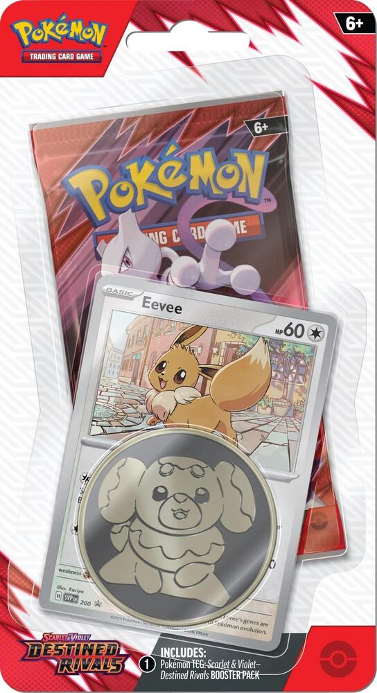 Pokemon Scarlet & Violet Destined Rivals Eevee Checklane Blister Pack [Booster Pack, Promo Card & Coin]