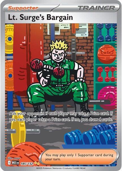 PSA GEM MT 10 Lt. Surge's Bargain - 185/132 - ME01: Mega Evolution