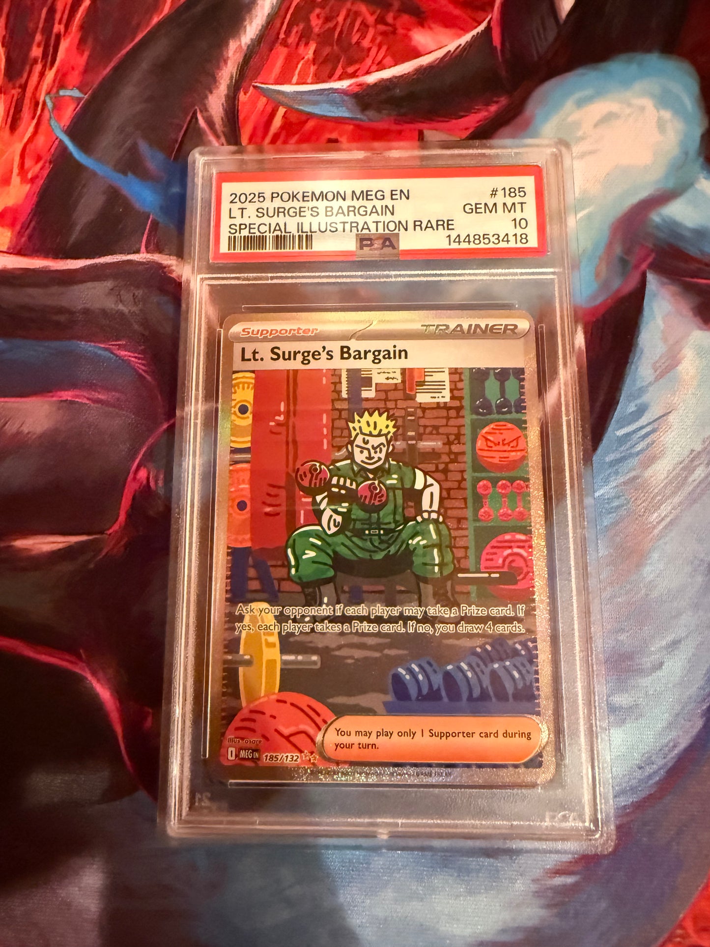 PSA GEM MT 10 Lt. Surge's Bargain - 185/132 - ME01: Mega Evolution