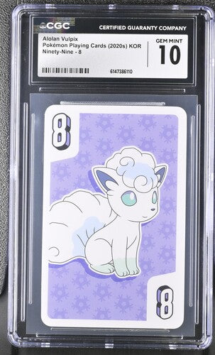 2020 Pokemon Korean Playing Cards Ninety-Nine Alolan Vulpix #8 CGC 10 GEM MINT